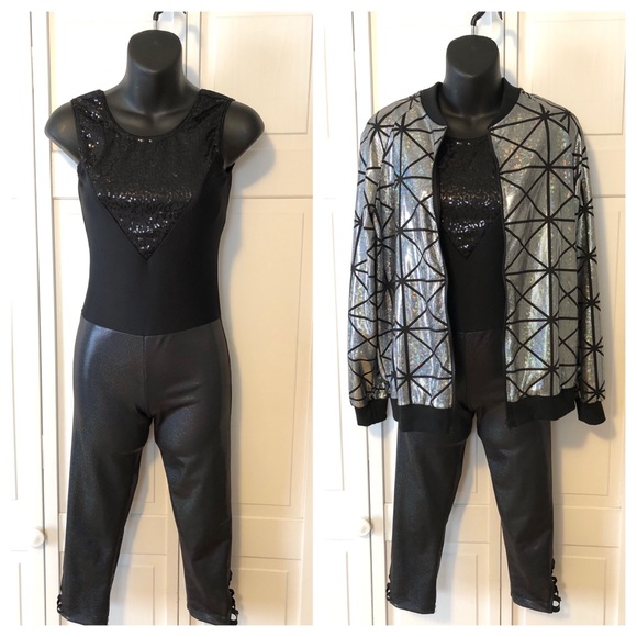 Revolution SA black and silver dance costume - Picture 3 of 3
